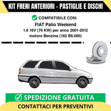 KIT FRENI ANTERIORI (Pastiglie e Dischi) per FIAT Palio Weekend 1.6 16V 76 kw...
