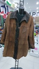 MONTONE SHEARLING Donna Woman Marrone  in vera pelle VINTAGE tg 42 MON 345 LZ
