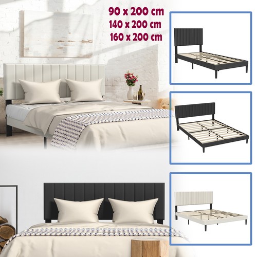 Letto piattaforma imbottito - letto,