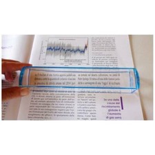 Lente per lettura a barra. 200x38 mm  Ingrandimento: 5x. Lente ingrandimento.