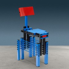 Sedia Scultorea Post-Moderna Metallo Design Anacleto Spazzapan Originale