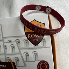 Bracciale Roma Calcio Ufficiale in Cuoio ✅