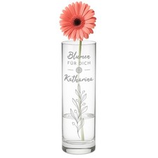Vaso Di Fiori In Vetro Con Incisione - Regalo Per Donne - Per Tulipani E Rose