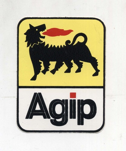 Adesivo agip logo cane - a, sei