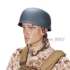 WW2 WWII Paracadutista Tedesco M38 Elmetto Acciaio Fodera Pelle Elmetti da Campo Grigio