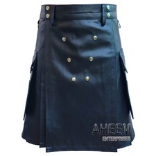 Kilt in pelle nera -
