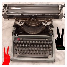 MACCHINA DA SCRIVERE- - OLIVETTI "82 DIASPRON" carrello lettera grande  BL