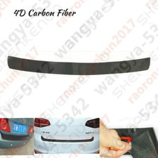 Adesivo decalcomania protezione labbro coda bagagliaio paraurti posteriore auto fibra di carbonio 4D nero