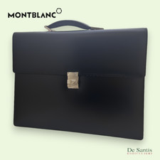 Borsa ventiquattrore Montblanc pelle nera tasca interna porta documenti chiusura