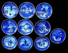 ROYAL COPENHAGEN CERAMICA LOTTO DI 10 PIATTI 1971/1980 ANNI SEGUENTI