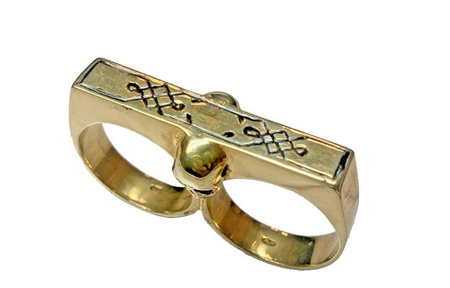 Anello argento dorato - in, 925%