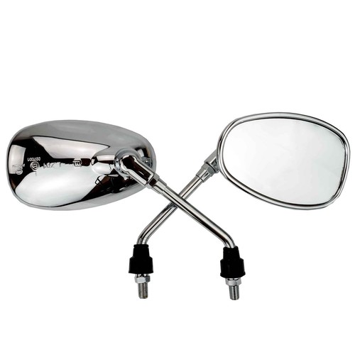 Coppia specchietti cromati