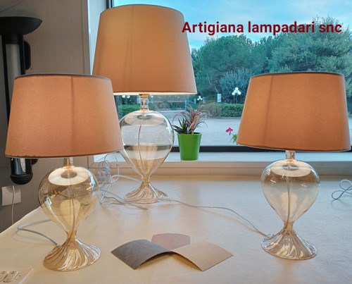 Tris lampade vetro soffiato - tris,