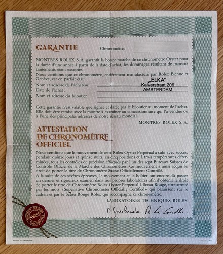 Rolex chronometer certificate - chronometer,