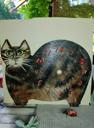 Orologio gatto legno - gatto,