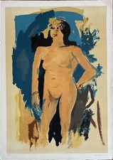 Ugo Capocchini litografia Nudino 1970 70x50 firmata numerata pubblicata Bisonte