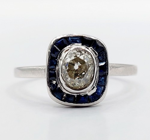 Anello art deco - , platino