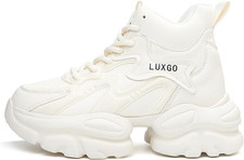 Sneakers donna zeppa beige