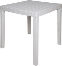 - Tavolo Da Esterno Vicenza, Ripiano Quadrato Da Giardino, Tavolino Fisso Indoor