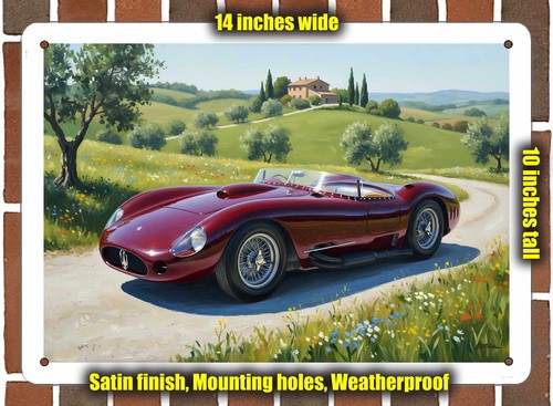 Metal sign 1956 maserati - -,