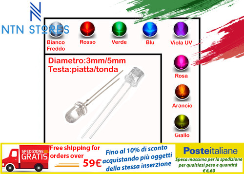 Led 5mm flat round - led, flat/round