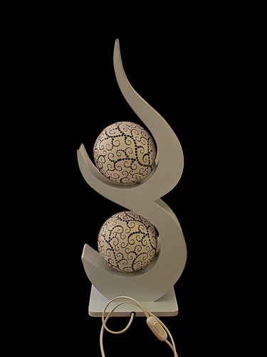 Lampada piantana legno mdf - lampada,