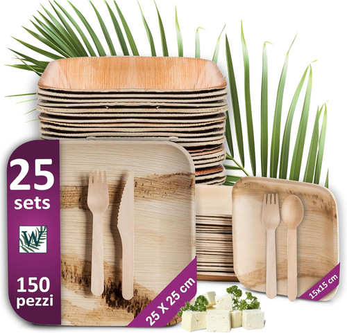 Set piatti foglia - set, palma