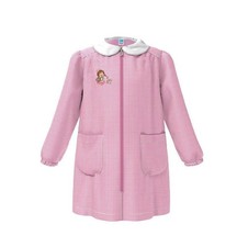 Grembiule asilo da bambina Siggi rosa con zip