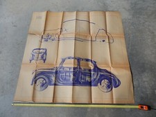 RARO DISEGNO VINTAGE ORIGINALE 1:4 PROTOTIPO PEGASO AUTO 1947 MOTORE RADIALE