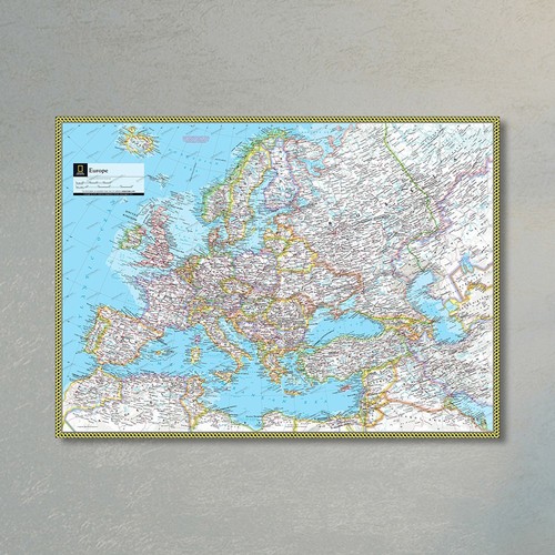 Mappa orizzontale europa - orizzontale, d'europa