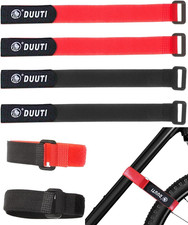 Set Da 4 Cinghie Portabici Regolabili (35X2 Cm),Fascette Con Chiusura a Strappo 