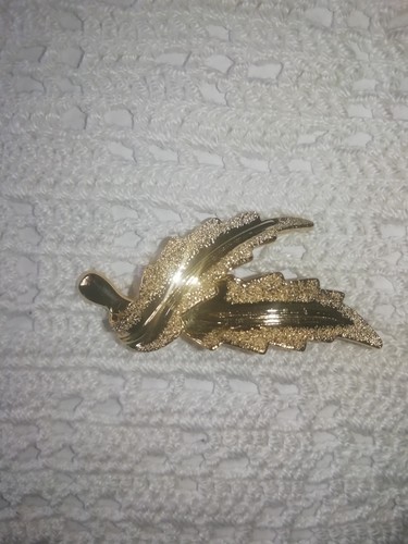 Spilla vintage foglie oro - spilla,