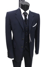 ABITO  SPOSO T. 48  BLU FIRMATO CARLO PIGNATELLI SUIT  WEDDING ITALIAN DESIGNER