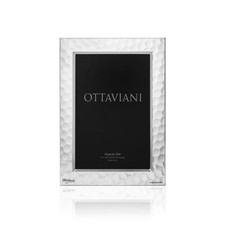Portafoto Ottaviani in argento 999, cornice esagoni per foto cm12x17