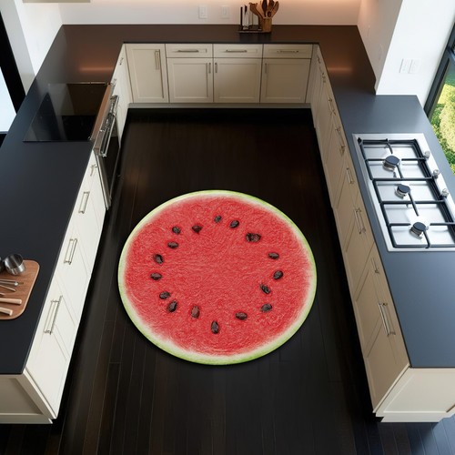 Tappeto rotondo anguria - , 3d