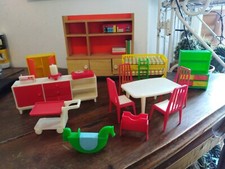 lotto mobili CASA DI BAMBOLE JEAN W. GERMANY Armadio Tavolo Sedie Letti FRADE