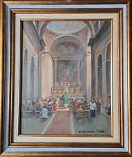 Quadri Antichi.Maresca Serra, La chiesa; tempera su legno;solo pannello cm 24x30