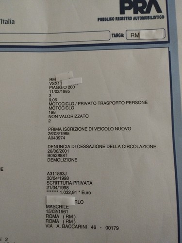 Vespa 200 roma - 200, solo