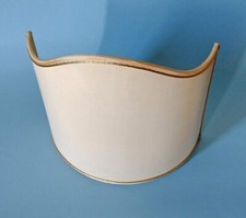 Paralume ventola vela semitonda a mezza luna beige chiaro Bordo Oro - Come Nuovo