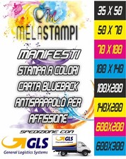 STAMPA MANIFESTI PERSONALIZZATI 50X70 70X100 100X140 6X3 POSTER PUBBLICITARI 