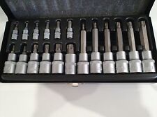KIT CHIAVI 18 BUSSOLE TORX 1/4 1/ 2 CHIAVI A BUSSOLA IN CASSETTA