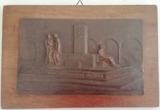 PLACCA BRONZO AI MEDICI ITALIANI CADUTI IN GUERRA ARRIGO MINERBI RIVALTA WW1 