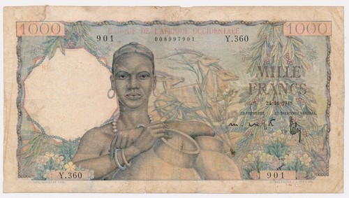 Banconota francese africa - banconota,