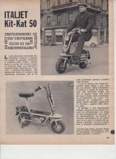 PUBBLICITA'  test CICLOMOTORE ITALJET KIT KAT 50 1969 MOTOITALIANE  EPOCA
