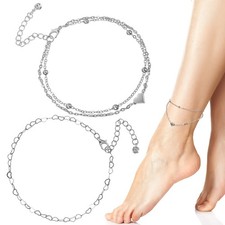  2 Pcs Cavigliere Per Donna