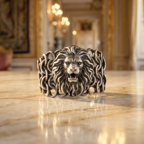 Anello uomo leone - , argento
