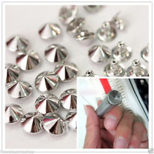 Borchie cono a rivetto 9mm color argento IN OTTONE ANTIRUGGINE + applicatore