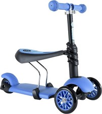 Y-volution 100660 Y-Glider 3 in 1 Blu per Bambini Triciclo, Kick Bike Regolabile