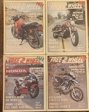 RARE! 4 Issues of "FREE 2 WHEEL" 2000 MOTORCYCLE MAGAZINES *FREE SHIPPING*