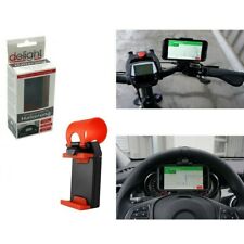 SUPPORTO TELEFONO CELLULARE PORTA SMARTPHONE VOLANTE AUTO E MANUBRIO BICICLETTA